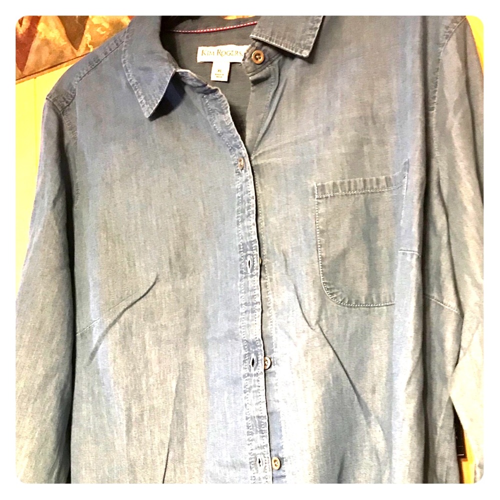 Button down denim shirt